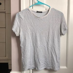 Brandy Melville striped blue and white top